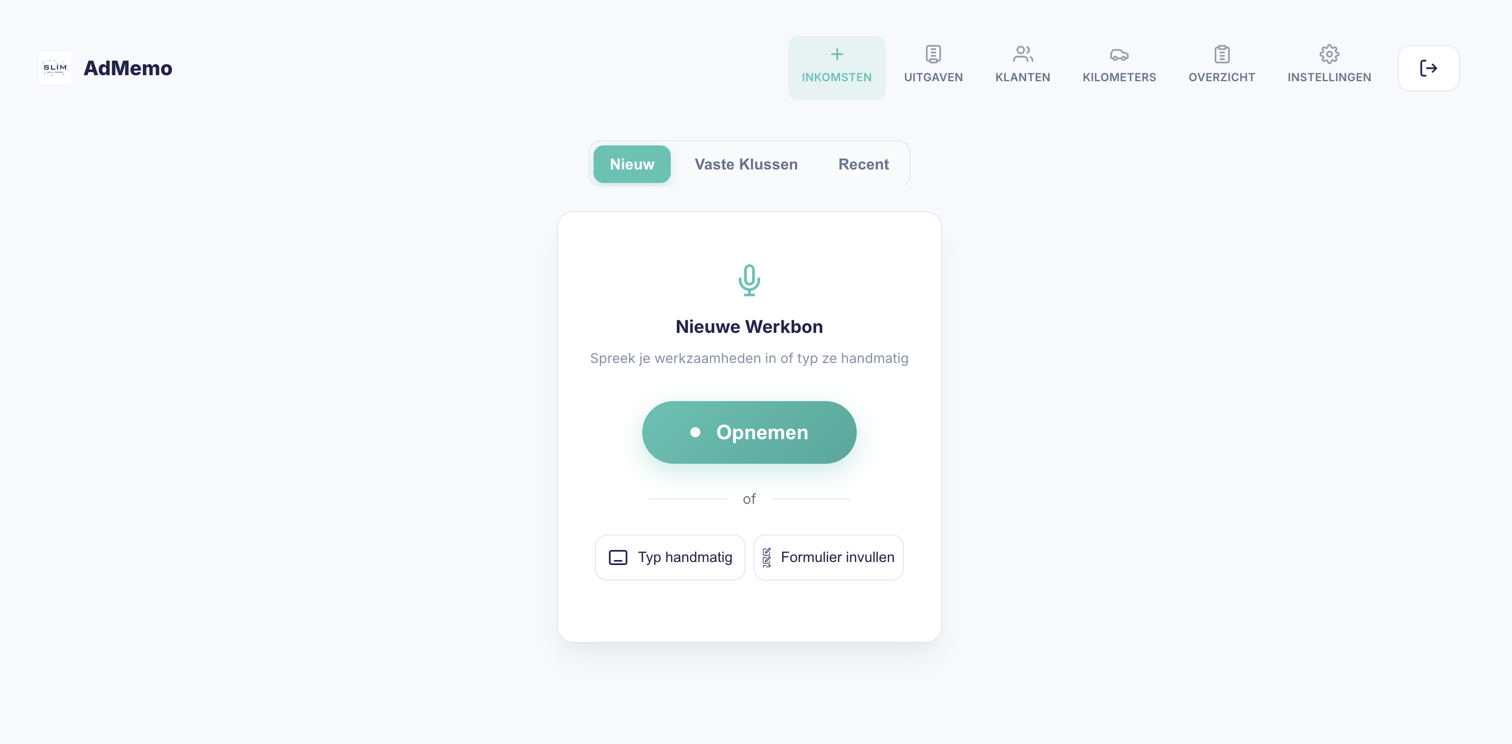 Inspreken screenshot