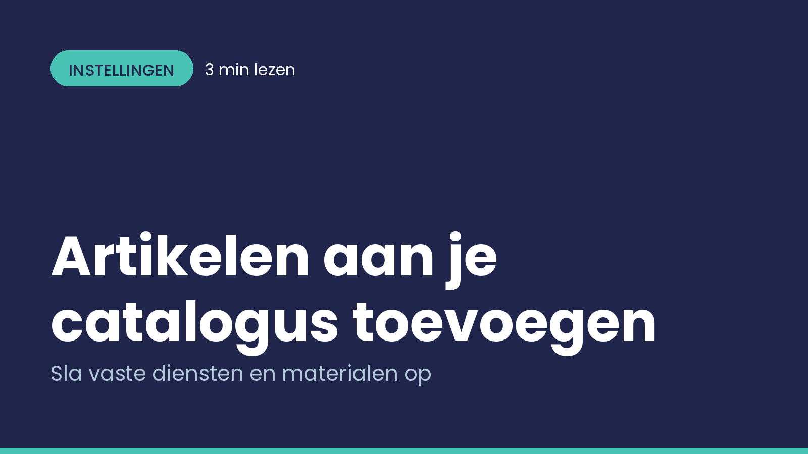 Artikelen aan je catalogus toevoegen