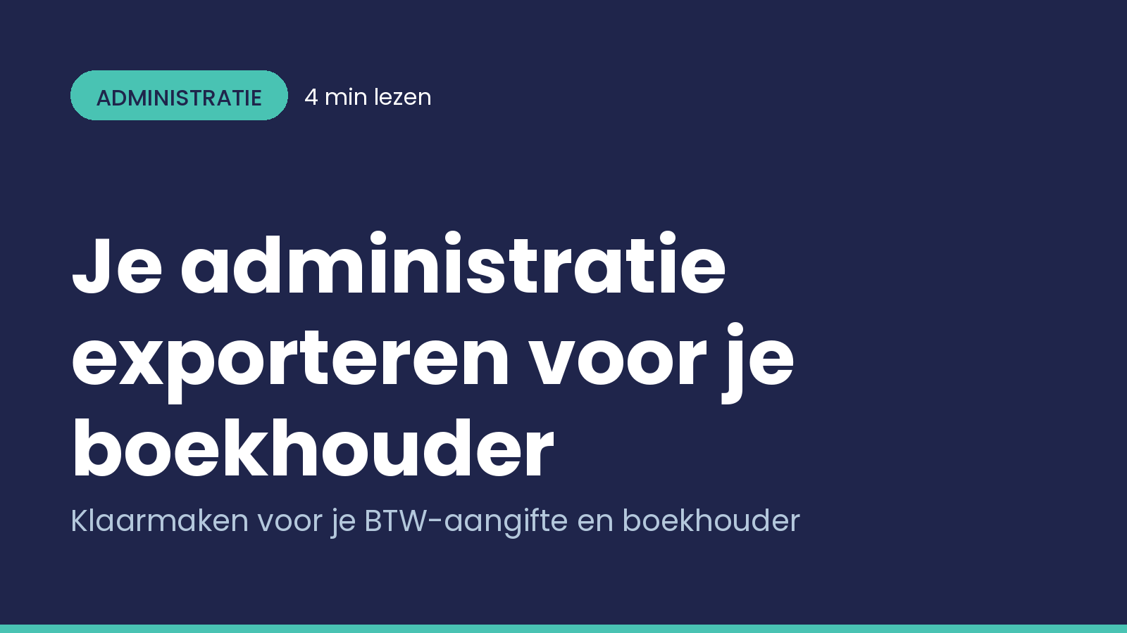 Je administratie exporteren voor je boekhouder