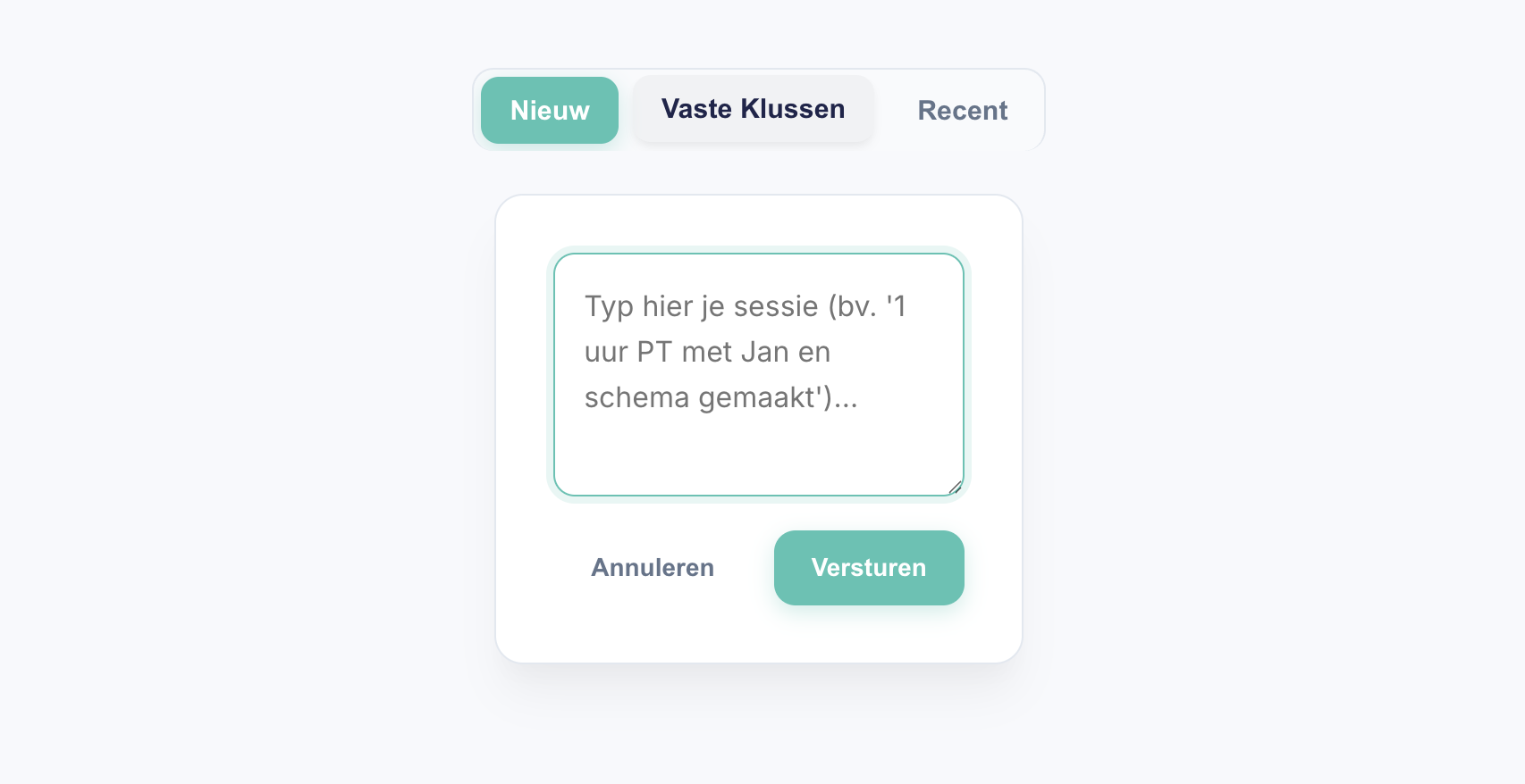 Werkbon typen screenshot